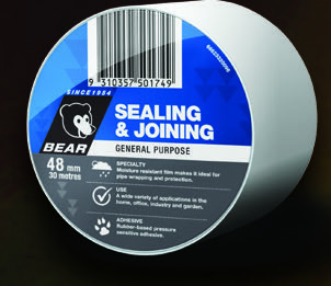 NORTON 515 SILVER SEALING TAPE 48MM 30M - RETAIL PACK 